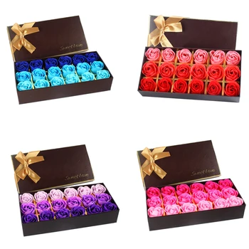 

18Pcs Creative Gradient simulation rose Soap flower