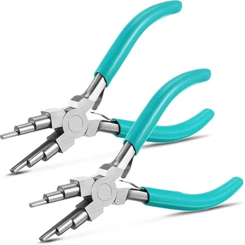 

6 in 1 Bail Making Pliers Jewelry Making Pliers Multi-Sized Jewelry Pliers with Comfort Grip Handle(6 Inch,2 Pcs)
