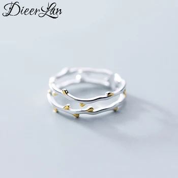 

Bohemian Vintage 925 Sterling Silver Branch Leaf Rings For Women Gifts Girls Open Retro Antique Rings Wedding Jewelry