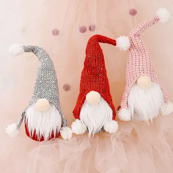 

3 Pcs Christmas Ornaments Faceless Dolls Pendants Decorative Hangings for Home