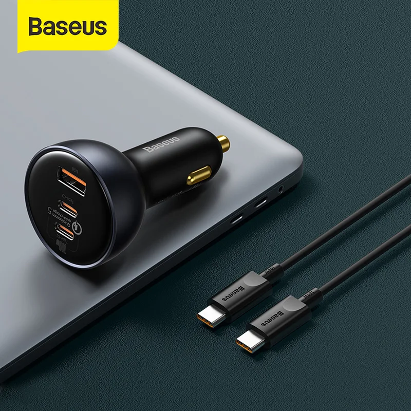 BASEUS 160W 차량용 충전기 QC 5.0 IPHONE 13 12 PRO 노트북 용 USB 듀얼 타입 - 티몬
