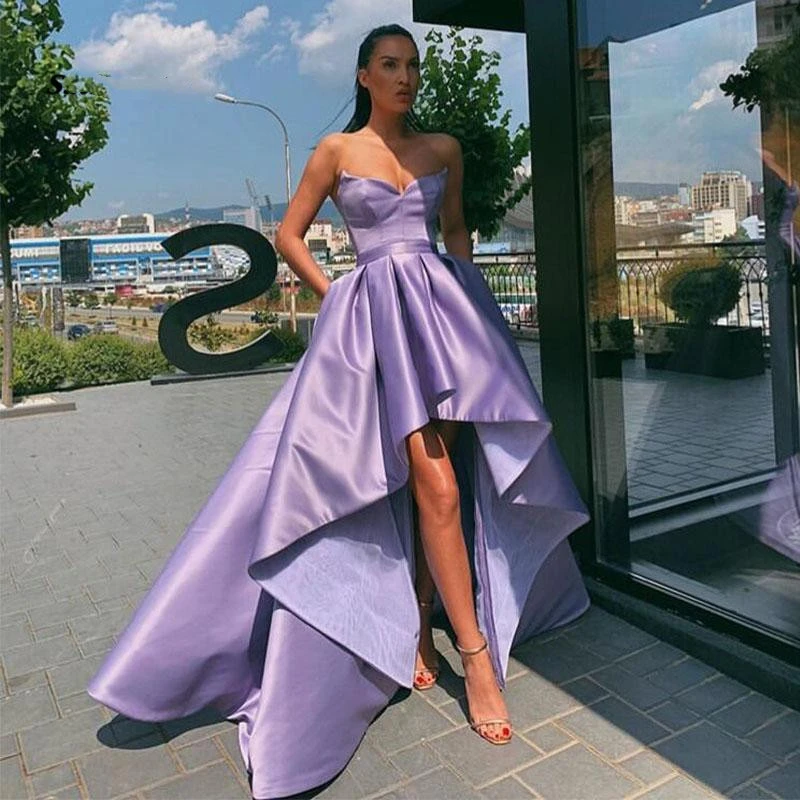 purple prom dress short front long back Purple Dress Short Front Long Back Purple Dresses With Front Short And Back  Long Fall Homecoming