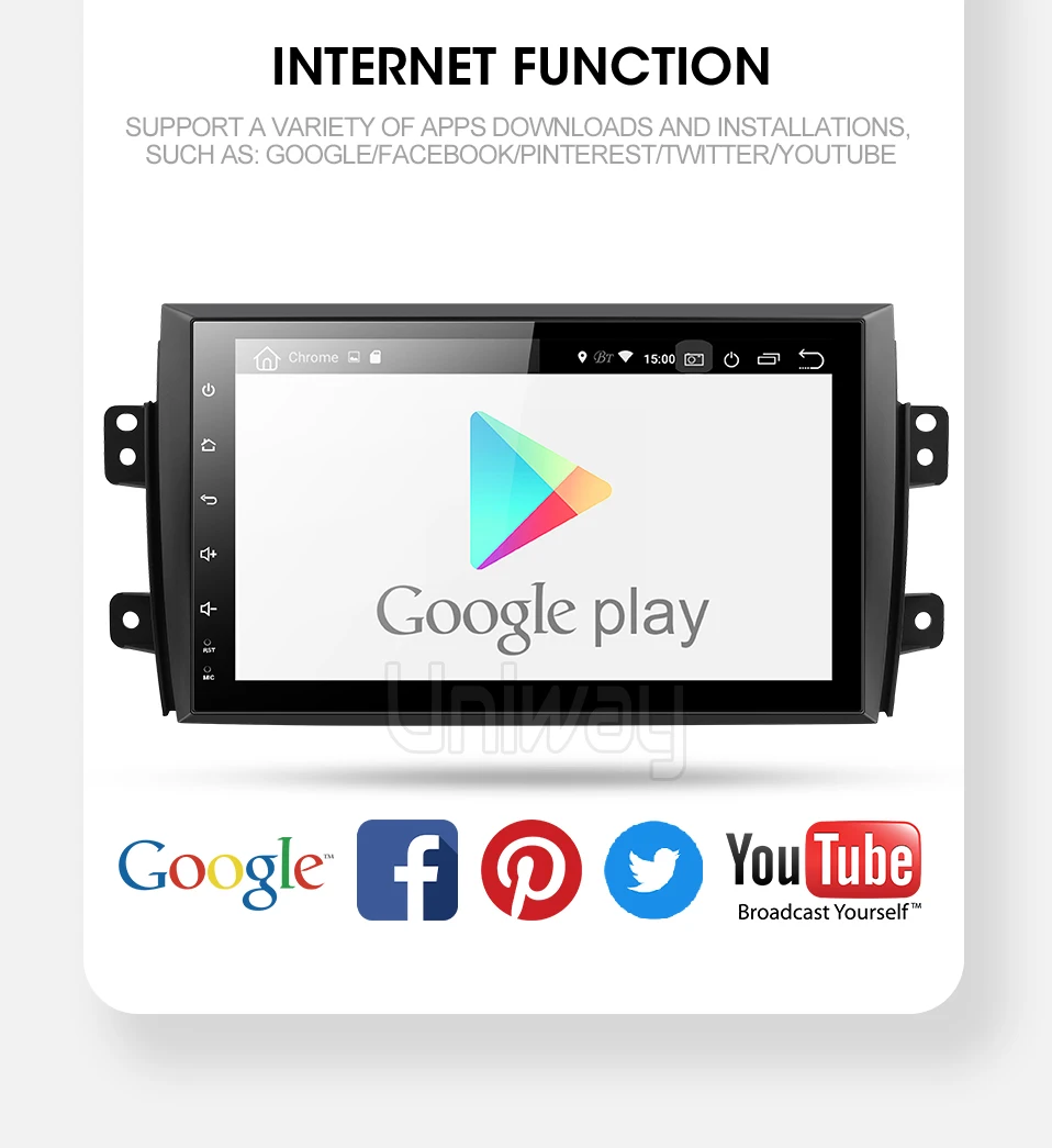 Top uniway ATY9071 Android 9.0car dvd for Suzuki SX4 2006 2007 2008 2009 2010 2011 2012 2013 car radio gps  navigation 12