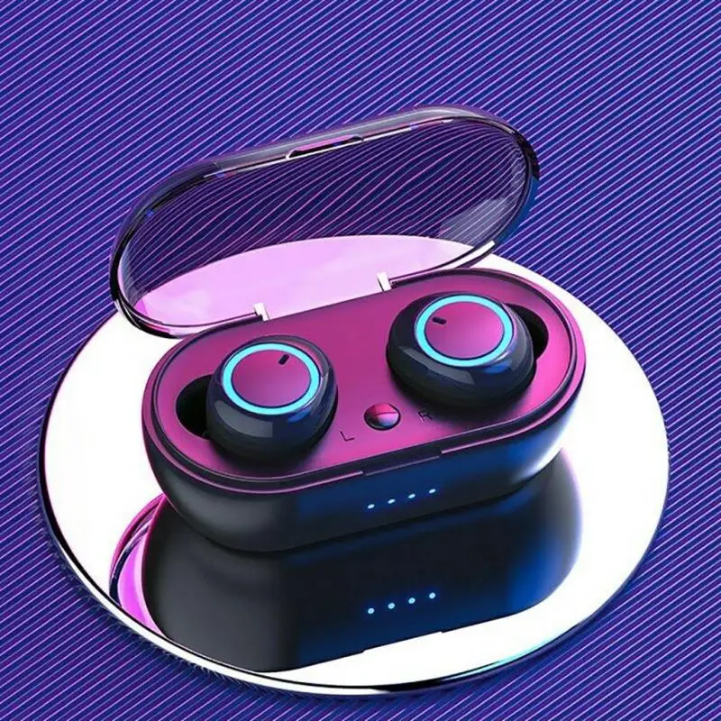 Écouteurs sans fil Bluetooth Y50 TWS, casque d'écoute stéréo, oreillettes de Sport, Microphone avec boîte de chargement pour Smartphone