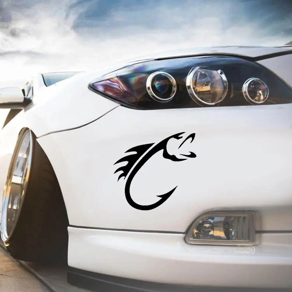 

60% HOT SALES Fishing Hook Reflective Car Trunk Body Bumper Window Decorative Decals Sticker