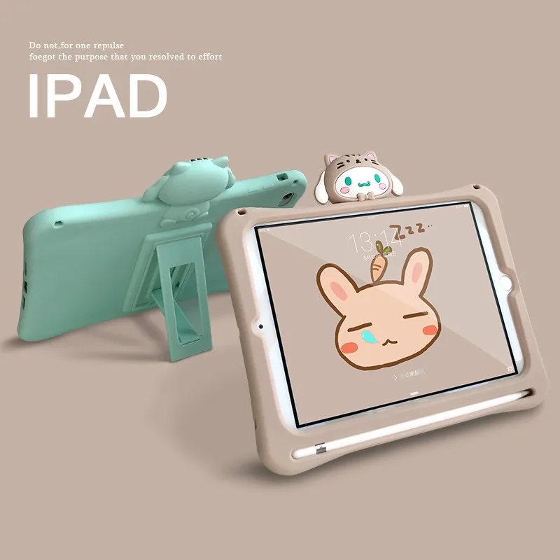 

Kids Cartoon Cover for IPad Mini 1 2 3 4 5 7.9 Pro 9.7 10.2 10.5'' Tablet Case Silicon Stand Shell for Ipad Air 1 2 3 Funda+Pen