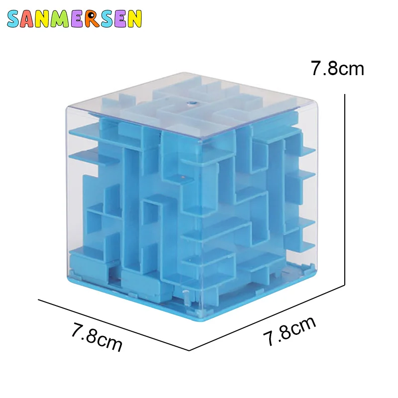 3D лабиринт Копилка скорость волшебный куб головоломка Лабиринт игра Лабиринт прокатки магнитный шар Развивающие игрушки для детей лучшие подарки