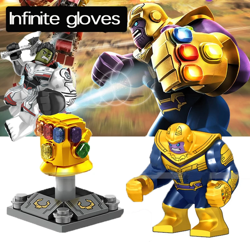 Superhero Big Size Gauntlets Hulk Spooky Thor Thanos Spider Doll Building Blocks Children's Toys For Building Block Toys