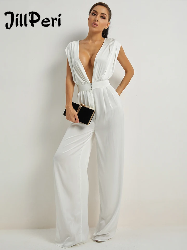 Jillperi Deep V Neck Sleeveless Sexy 