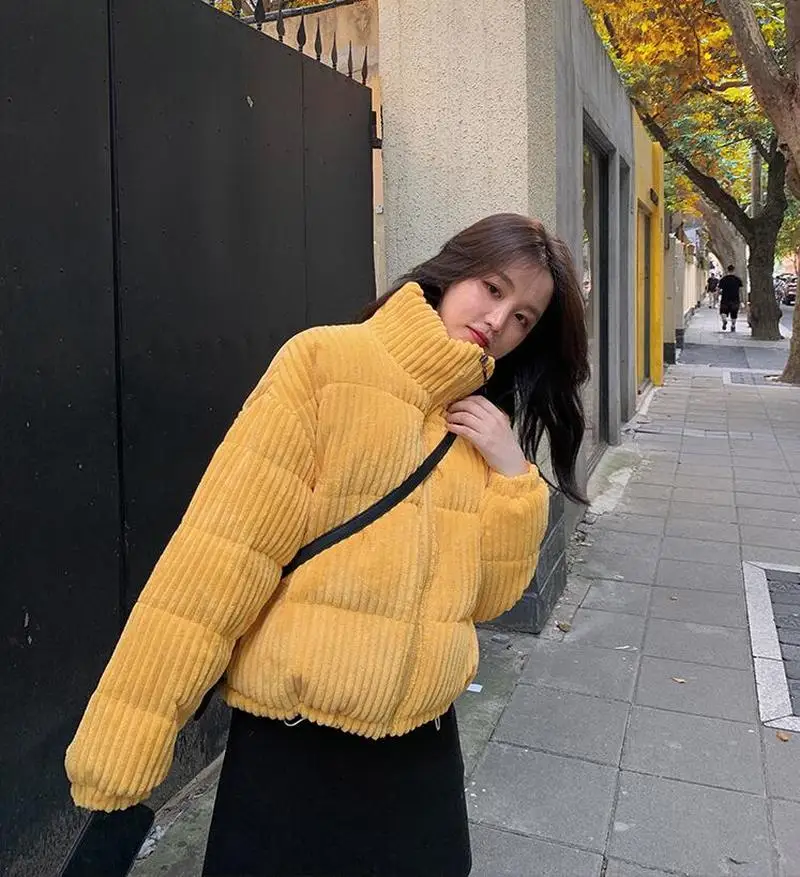

Autumn Winter Corduroy Basic Jeans Jacket Warm Lambswool Bomber Jacket Women Long Sleeve Jacket Casual Denim Jacket 2020 CL759
