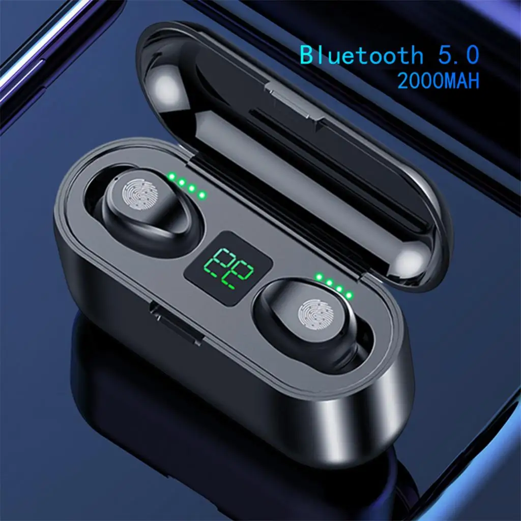 Bluetooth V5.0 Earphones Wireless Headphones With Microphone Sport Waterproof Headsets Earbuds 2200mAh Charging Box For Android
