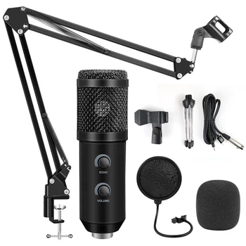 

microfono bm 900 USB Microphone Karaoke studio bm 800 Condenser Microphone for Computer Recording bm800 mic with Stand Popfilter