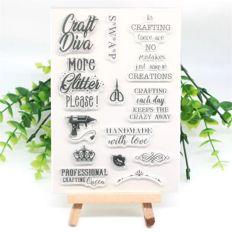 

Handmade Transparent Clear Silicone Stamps for DIY Scrapbooking/Card Making/Kids Crafts Fun Decoration Supplies