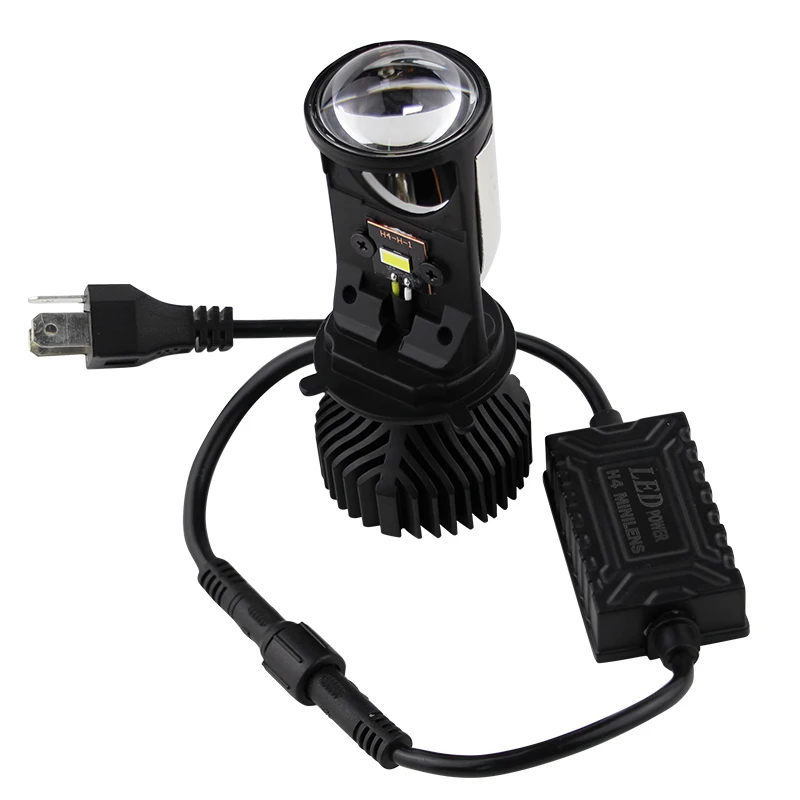 2 개/대 H4 9003 하이/로우 빔 LED 미니 프로젝터 렌즈 자동차 스타일링 헤드 라이트 전구 자동차 램프 20000LM 초점 조명