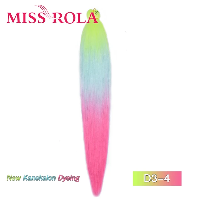 Miss Rola Synthetic New Color 24Inches 100g Kanekalon Hair Wholesale Braid Hair Extension Pre Stretched Pink Twist Jumbo Braids D3-4