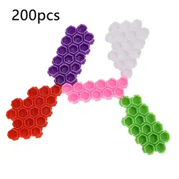 

200Pcs Tattoo Ink Cups Shape Pigment Cups Makeup Supplies