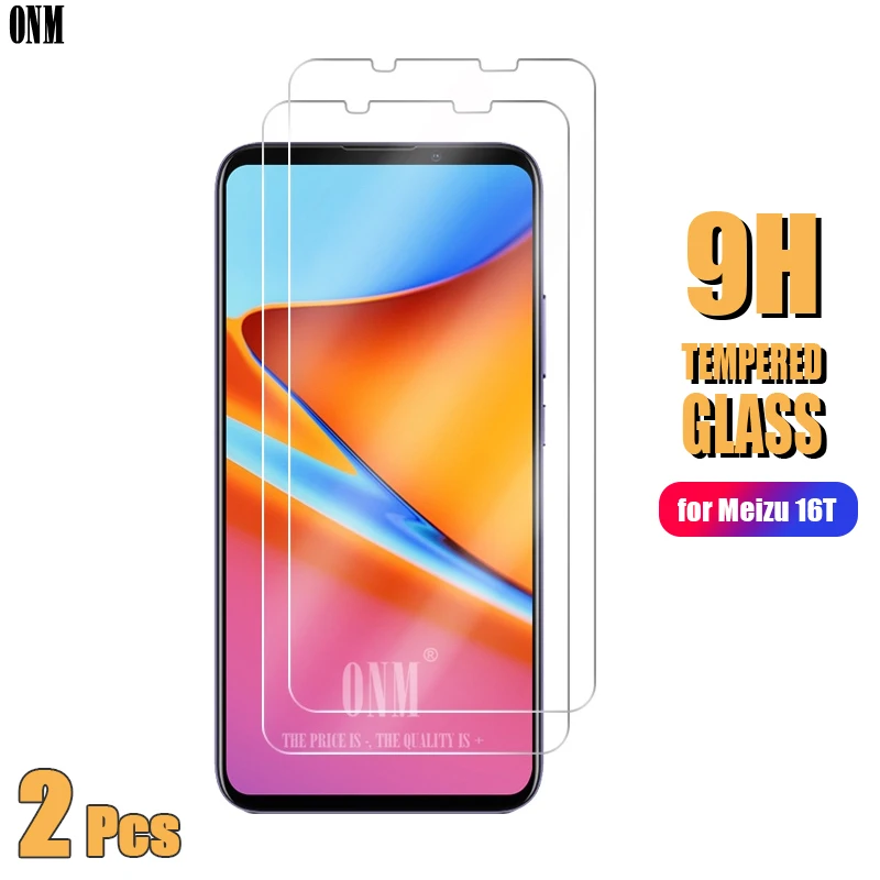 Закаленное стекло для Meizu 16T 2 шт. Защитное экрана 2.5D 9H Премиум C9/C9