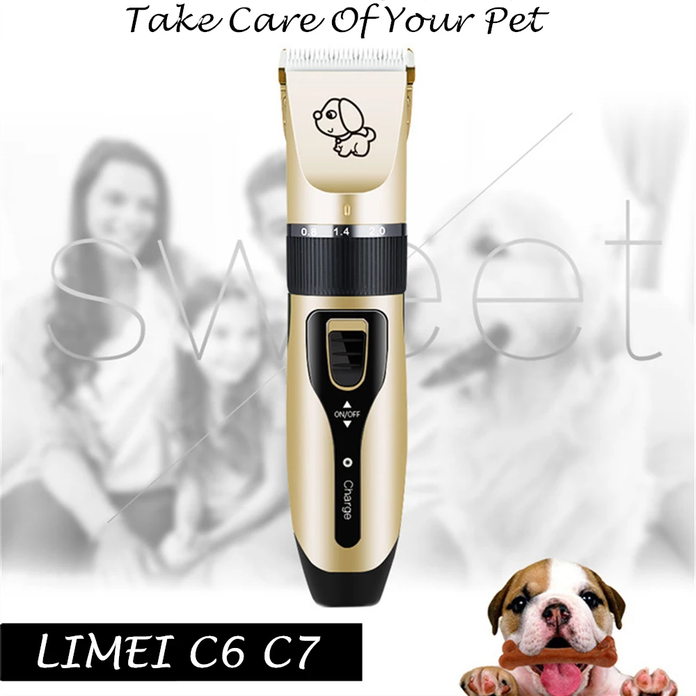 Rechargeable Low-noise Pet Dog Hair Trimmer Shaver Electric Scissors Animals Grooming Clippers Cat Cutter Pets Hair Cut Machine