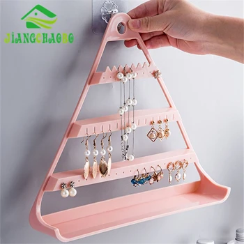 

41 Holes Jewelry Organizer Stand Multicolor Plastic Earring Holder Pesentoir Fashion Earrings Display Rack Etagere