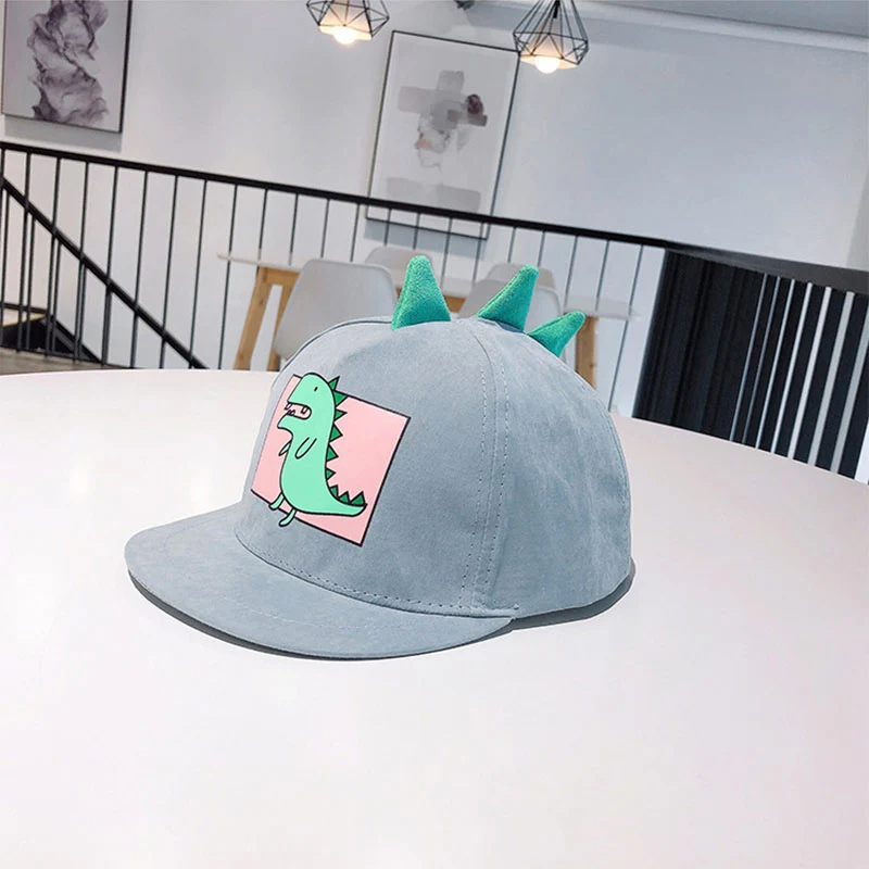 New Cute Children Baseball Cap Dinosaur Pattern Boys Girls Bone Summer Spring Snapback Hip Hop Cartoon Kids Hat Caps CP0408
