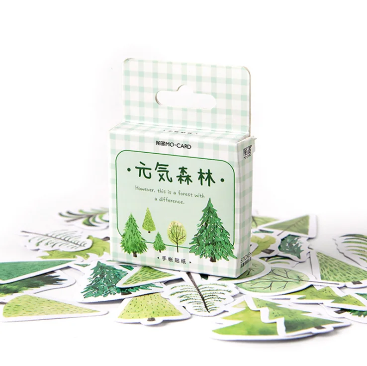 45Pcs/Box Cute Succulent Plants Stickers Travel Diary DIY Scrapbooking Decorative Stationery Notebook Phone | Канцтовары для офиса