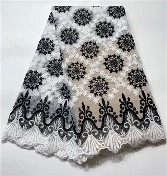 

100% Cotton Design Swiss Voile Lace fabric With Stones African Dry Lace Fabric High Quality Nigerian For Wedding FFYI111