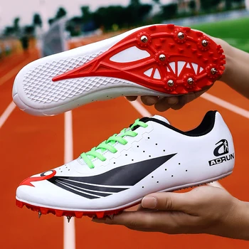

Track and Field Spike Shoes Men Training Athletic Shoe Professional Running Track Race Jumping Mens Light Breathable Sneakers