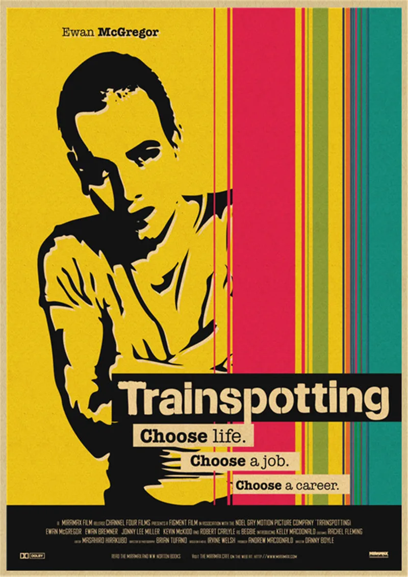 Trainspotting Movie Metal Wall Sign - 6x8 Inch Cinema Poster