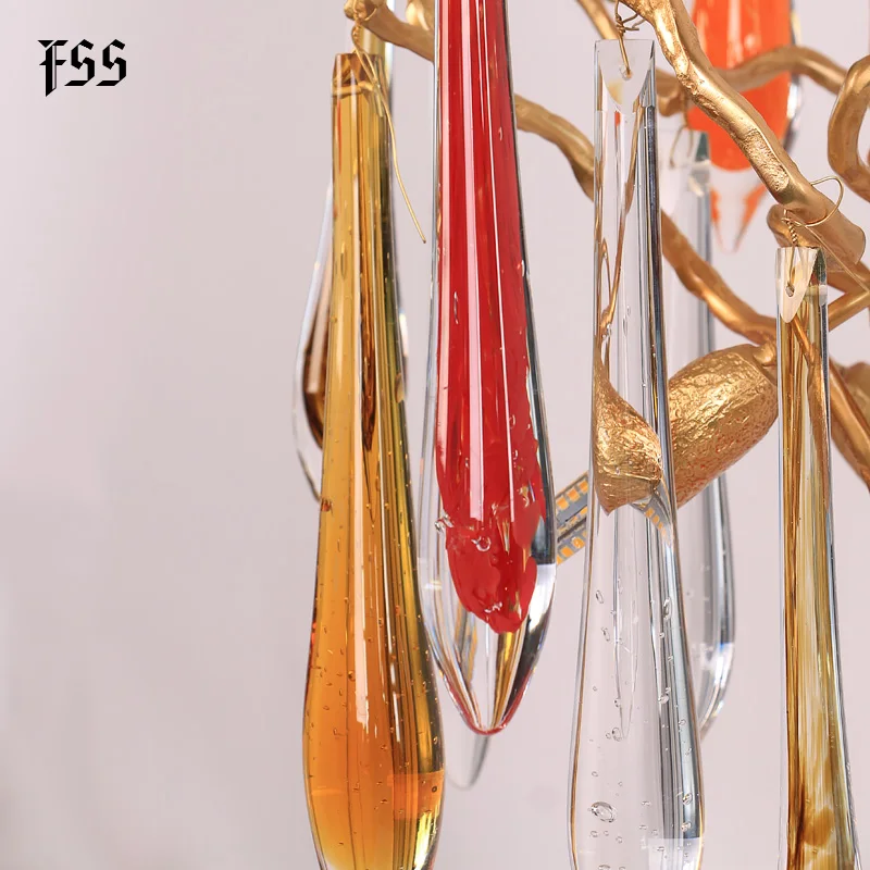 Латунная Настольная лампа с кристаллами FSS Золотая настольная для чтения