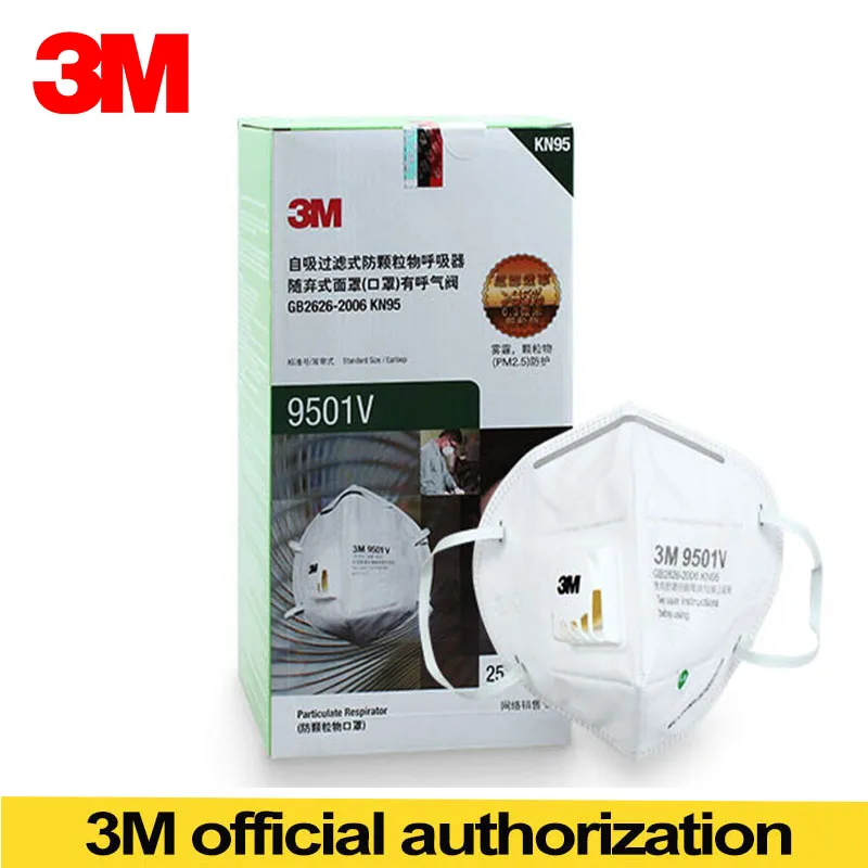 

25Pcs 3M 9501V Mask Anti Dust masks KN95 Masks Anti-haze Riding Anti-particles Filter Material Protective Masks