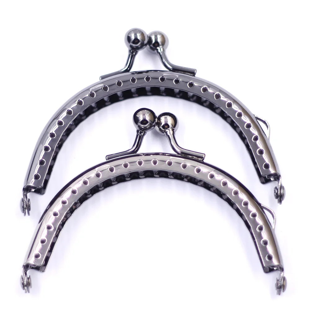 10Pcs Kiss Clasps Lock Silver Bronze Copper Tone Arch Frame Clutch Purse Bag Handbag Handles DIY Luggage Hardware Accessories