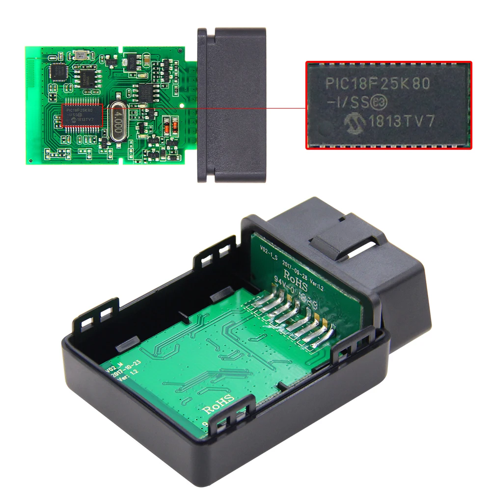 Супер PIC18F25K80 elm327 wifi V1.5 OBD2 автомобильный диагностический сканер elm327 v1.5 Bluetooth Mini ELM 327 V 1,5 OBDII диагностический инструмент
