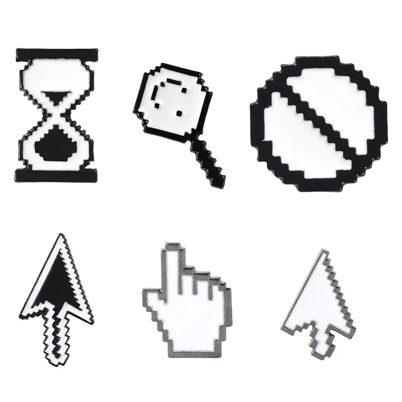 Cartoon Oil Drop Sand Filter Arrowhead Brooch Creative Beacon Direction Indicator Finger Brooch Badge Brooch Collar Pin