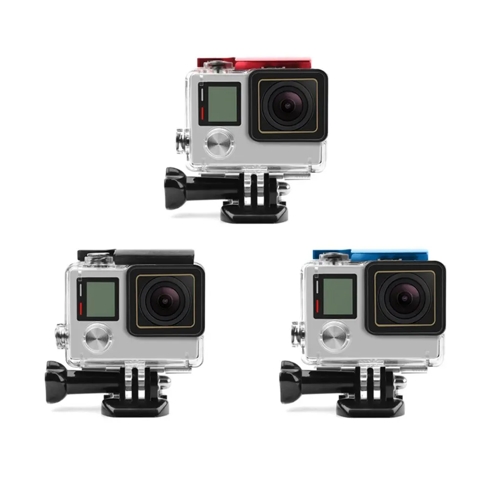 CNC алюминиевый сплав задняя дверь замок пряжка зажим для GoPro Hero 4 3+ стандартный чехол для камеры крепление Go Pro Hero 4 аксессуар для камеры