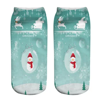 

3D Christmas Printed Women Casual Socks Cute Soft Fashion Ankle Socks