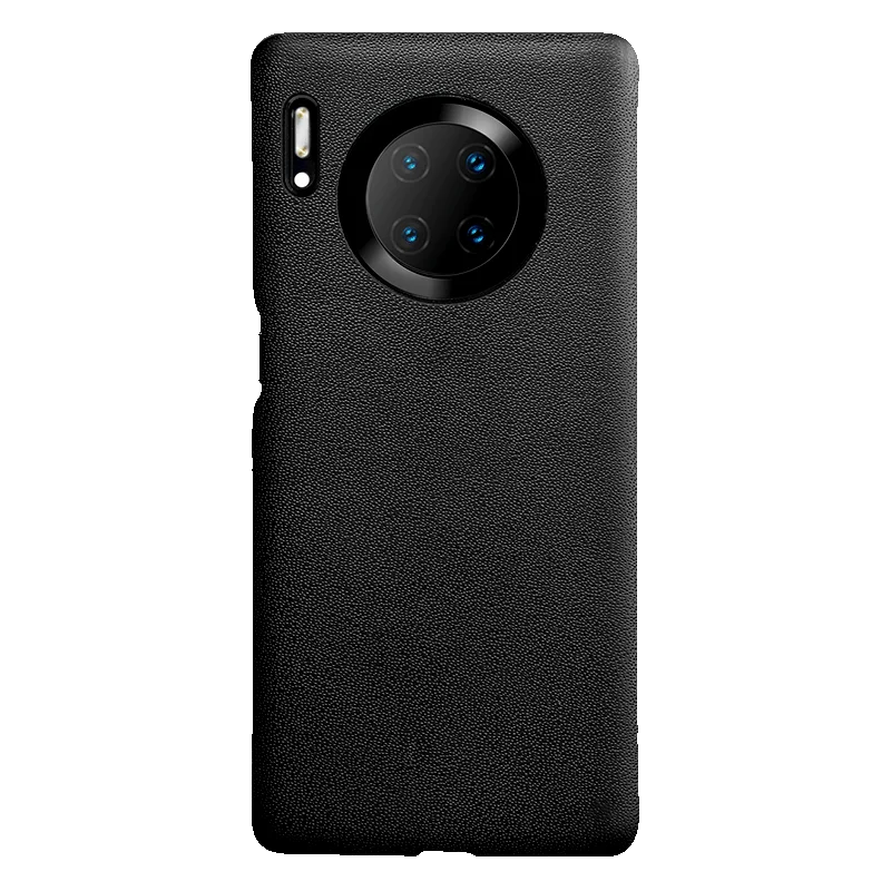 SanCore для HUAWEI MATE30/PRO чехол для телефона наппа кожаный чехол из натуральной кожи защитный чехол бизнес Премиум Роскошный чехол - Цвет: Black