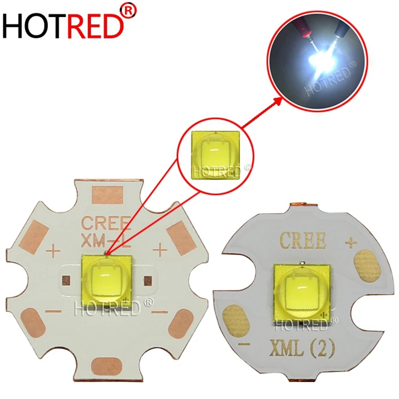 Original CREE XLamp XM-L3 XML3 Cold White 17W SMD5050 LED Light Emitter Diode for flashlight DIY Part With Copper Aluminum Board afbeelding