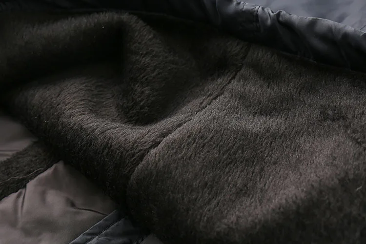 77b46 Stand Collar Men Soft Surface Fleece Thick Coat Winter Keep Warm And Emit Heat Casual Soft Surface Cotton Coat