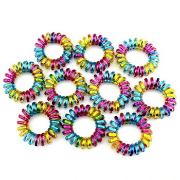 

10Pcs 3.8cm Colorful Telephone Wire Cord Line Gum Holder Elastic Hair Band Tie