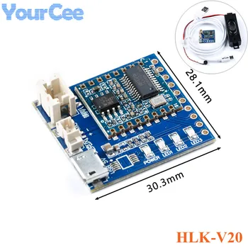 

HLK-V20 Intelligent Voice Recognition Control Board Module Serial Port Module Dual-mode DIY