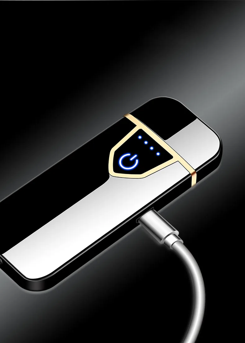 Оригинальная usb-зарядка Зажигалка сенсорный зондирования ветрозащитный электронный планшет ультра-тонкий электронагревательный провод прикуривателя Лидер продаж