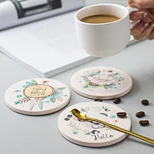 

Youpin Picture Diatomite Coaster Placemat Quick-drying Absorbent Mat Diatom Mud Mat Moistureproof Coaster Placemat
