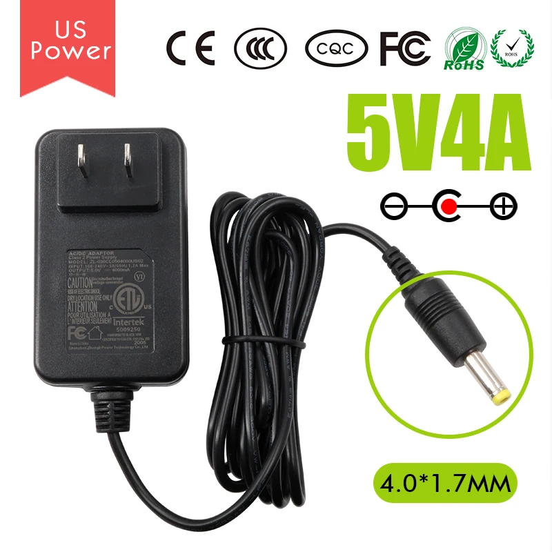Orange Pi 5V/4A US Power Adapter for AC power into DC Suitable for