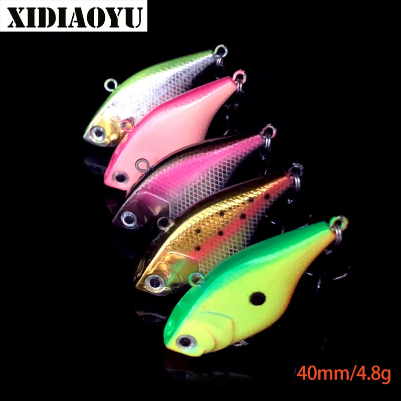 XIDIAOYU New Lua lure VIB4cm 4.8g Vibrant VIB fake bait Sharp barb fishing hook simulation | Спорт и развлечения