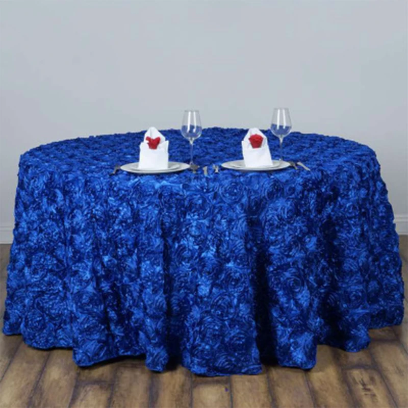 Yomdid Свадебная скатерть вышивка с розами цветок 3D покрытие стола банкетные вечерние круглые/прямоугольные украшения стола Рождественский подарок