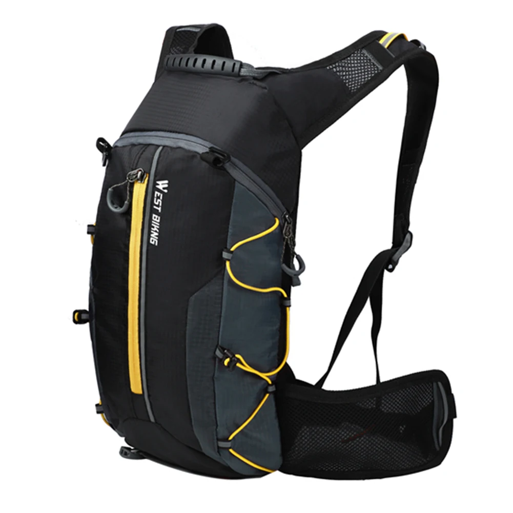 Велосипедный альпинистский Рюкзак дышащий 10л Водонепроницаемая велосипедная сумка Ультралегкая велосипедная сумка для воды альпинистский велосипедный гидратационный рюкзак - Цвет: Цвет: желтый