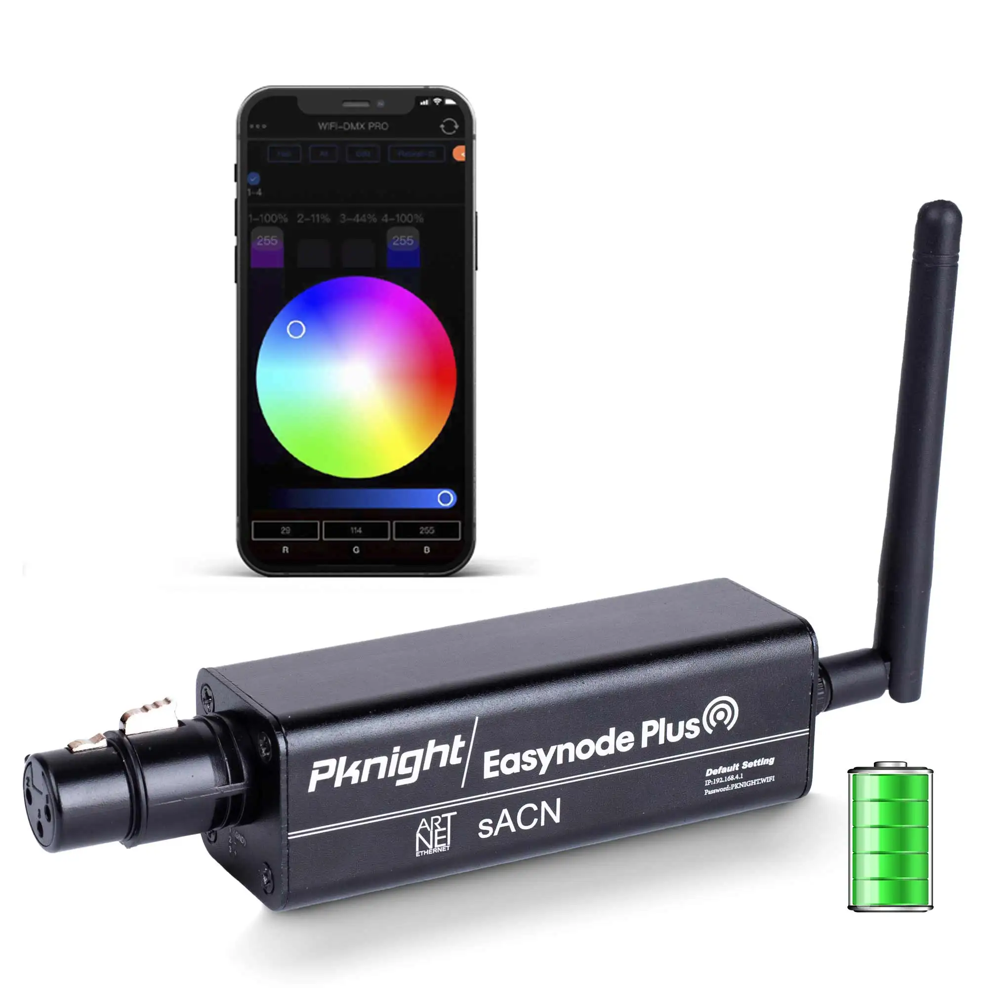 Pknight 2.4g Wireless Wifi Dmx Easynode Plus Mini Dmx Controller With ...