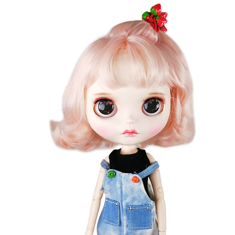 Ледяная кукла DBS Blyth 1/6 bjd белая кожа для суставов тела розовые волосы матовое лицо