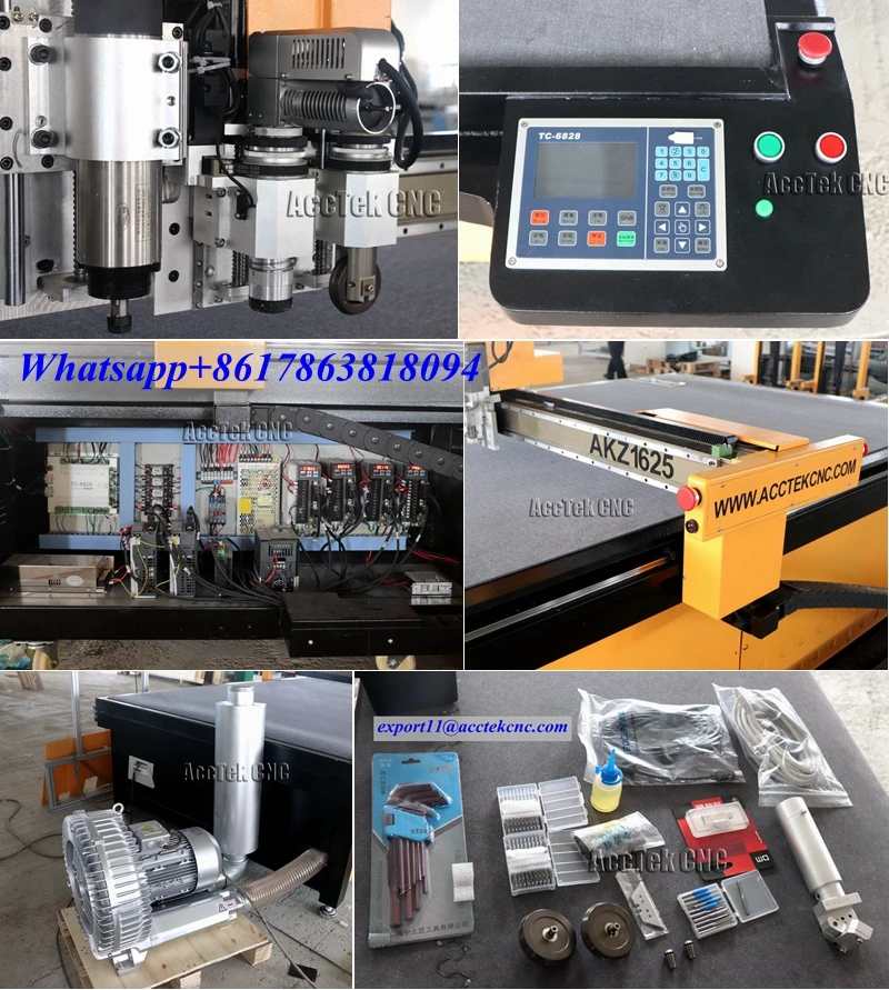 1600*2500 мм стойка и шестерня передачи cnc Осциллирующий нож для резки AKZ1625 для резки ткани