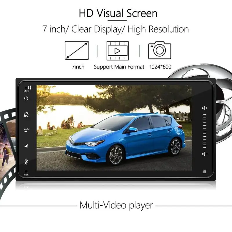 7-дюймовый автомобильный 2 DIN USB вкладыш MP5 плеер Bluetooth gps Navi Стерео FM радио встроено, WI-FI для Поддержка WI-FI точки доступа